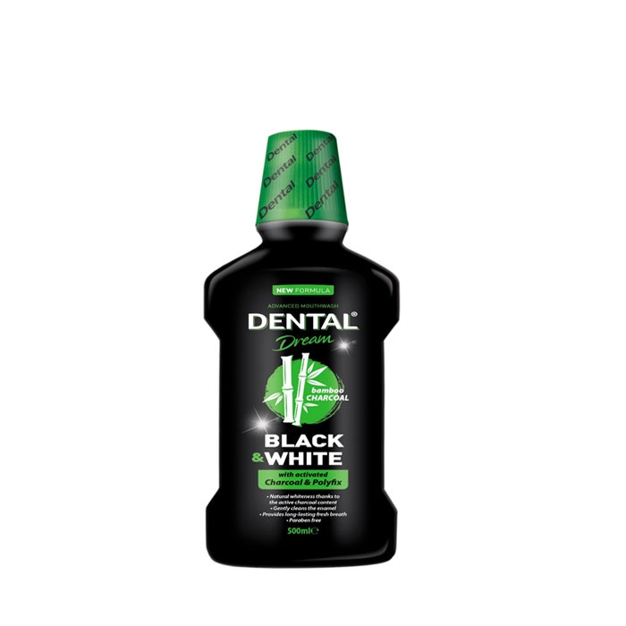ВОДА ЗА УСТА ДЕНТАЛ ДРИЙМ 500 мл. / DENTAL DREAM MOUTHWASH BLACK &amp; WHITE