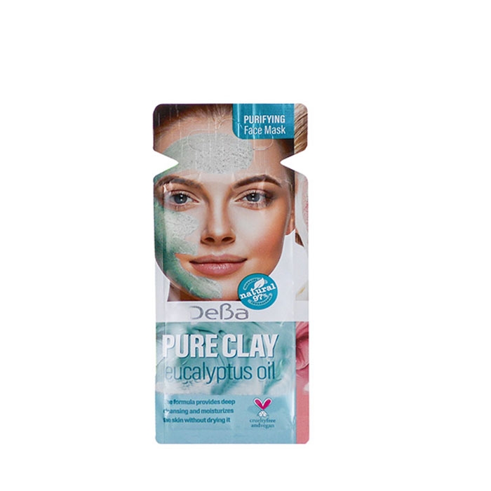 ДЕВА ПОЧИСТВАЩА МАСКА ЗА ЛИЦЕ С ЕВКАЛИПТ ЗА МАЗНА КОЖА 7 мл. / DEVA PURIFYING FACE MASK WITH PURE CLAY AND EUCALYPTIS OIL