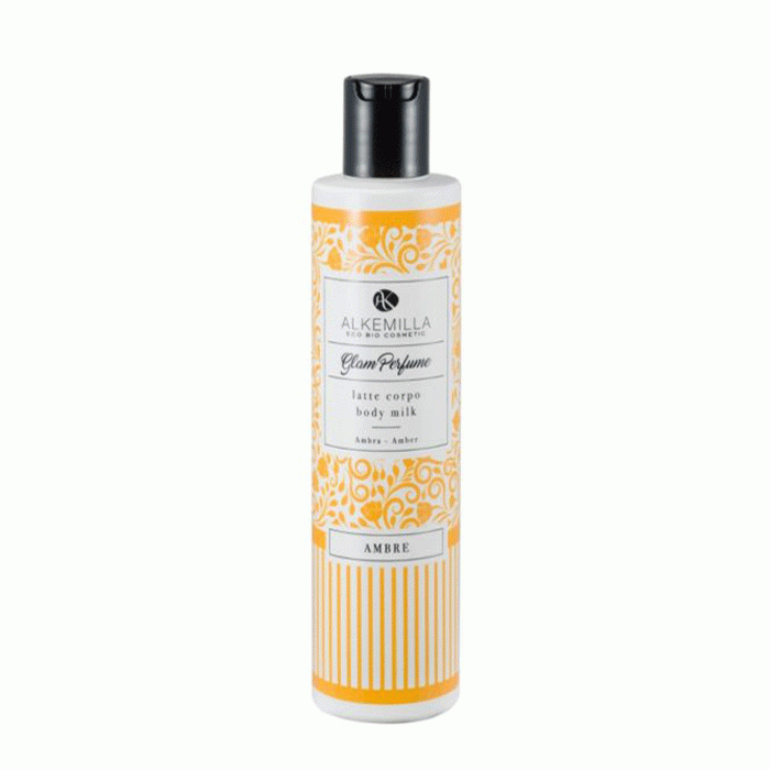 АЛКЕМИЛА GLAM PERFUME ЛОСИОН ЗА ТЯЛО КЕХЛИБАР 250 мл. / ALKEMILLA ECO BIO COSMETIC GLAM PERFUME BOLDY MILK AMBRE