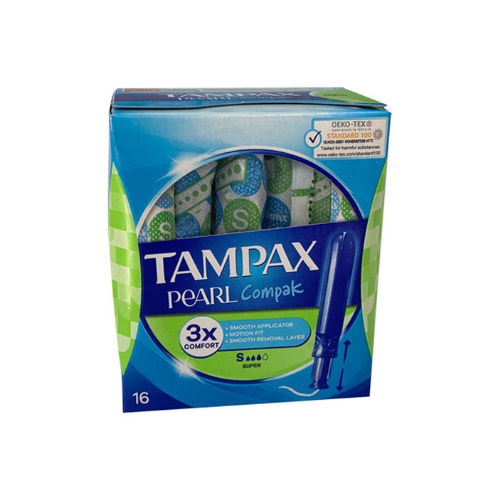 ТАМПОНИ ТАМПАКС ПЕРЛА СУПЕР 16 броя / PROCTER &amp; GAMBLE TAMPAX COMPAK PEARL SUPER