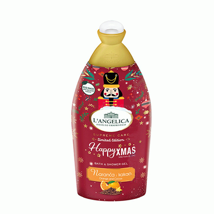 ДУШ - ГЕЛ / ПЯНА ЗА ВАНА ПОРТОКАЛ И КАКАО 500 мл. / LANGELICA SUPREME CARE BATH &amp; SHOWER GEL ORANGE AND COCOA