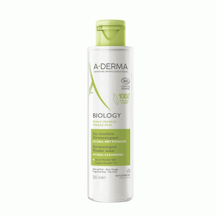 А-ДЕРМА БИОЛОДЖИ ДЕРМАТОЛОГИЧНА МИЦЕЛАРНА ВОДА 200 мл. / A-DERMA BIOLOGY DERMATOLOGICAL MICELLAR WATER HYDRA CLEANCING