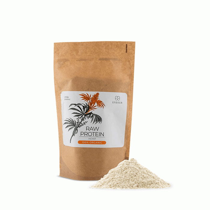 ЕНДОКА СУРОВ ОРГАНИЧЕН ПРОТЕИН ОТ КОНОП прах 250 гр. / ENDOCA RAW ORGANIC HEMP PROTEIN
