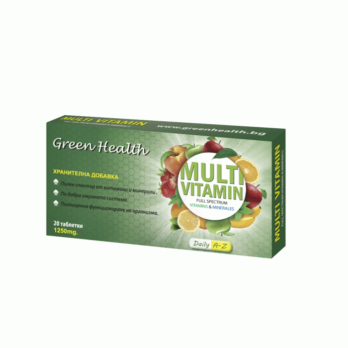 БИ ХЕЛТ МУЛТИВИТАМИНИ таблетки 20 броя / BE HEALTH MULTIVITAMIN ...