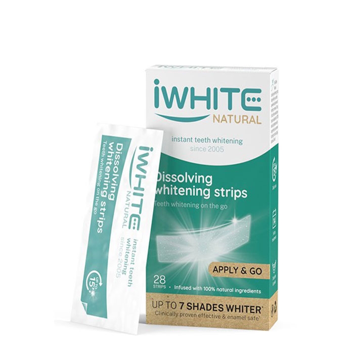 АЙУАЙТ НЕЙЧЪРЪЛ ЛЕНТИ ЗА ИЗБЕЛВАНЕ НА ЗЪБИ 28 броя / SYLPHAR NV IWHITE NATURAL DISSOLVING WHITENING STRIPS
