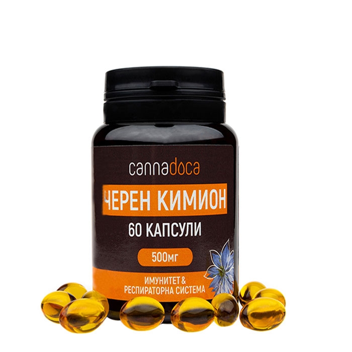 КАННАДОКА МАСЛО ОТ ЧЕРЕН КИМИОН капсули 60 броя / CANNADOCA BLACK SEED ...