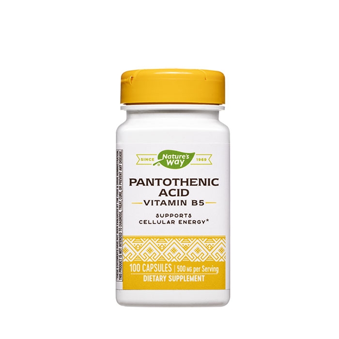ПАНТОТЕНОВА КИСЕЛИНА - ВИТАМИН B5 капсули 100 броя / NATURES WAY PANTOTENIC ACID / VITAMIN B5