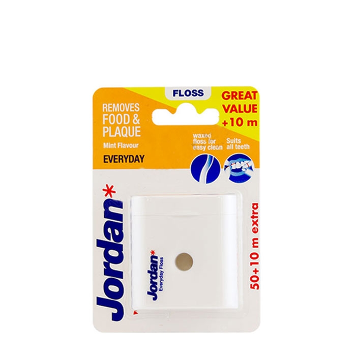 КОНЦИ ЗА ЗЪБИ ДЖОРДАН ЕВРИДЕЙ 50+10 м. / JORDAN EVERYDAY DENTAL FLOSS