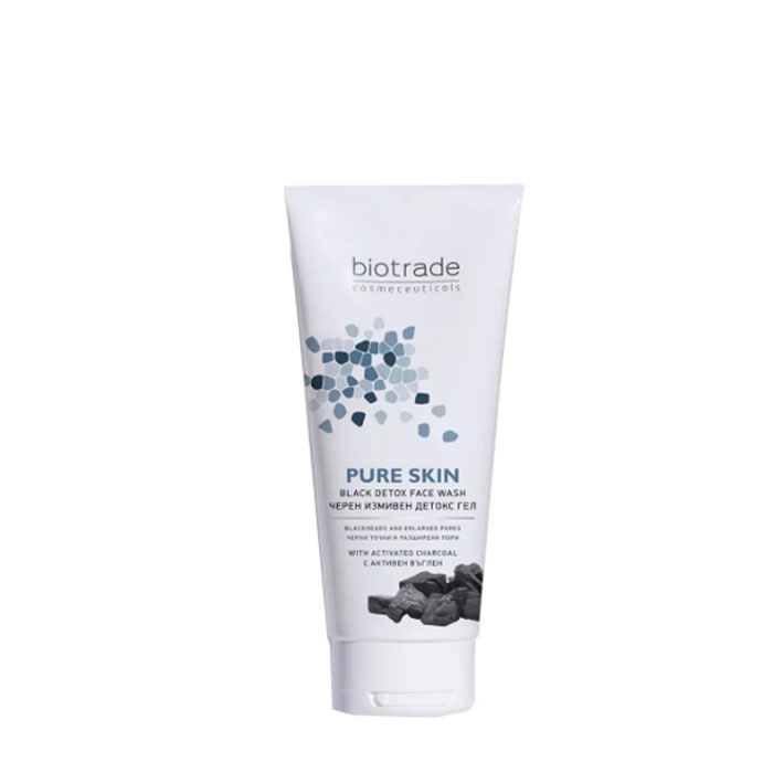 БИОТРЕЙД ПЮЪР СКИН ЧЕРЕН ИЗМИВЕН ДЕТОКС ГЕЛ 200 мл. / BIOTRADE PURE SKIN BLACK DETOX FACE WASH