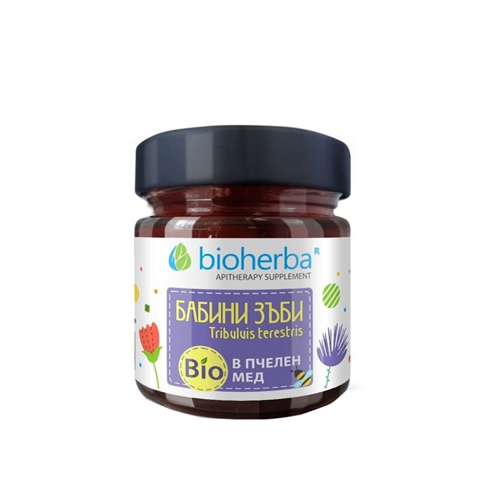БИОХЕРБА БАБИНИ ЗЪБИ В БИО ПЧЕЛЕН МЕД 280 гр. / BIOHERBA TRIBULUS TERESTRIS IN BIO HONEY