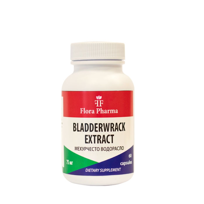 ФЛОРА ФАРМА МЕХУРЧЕСТВО ВОДОРАСЛО капсули 75 мг. 60 броя / FLORA PHARMA BLADDERWRACK EXTRACT