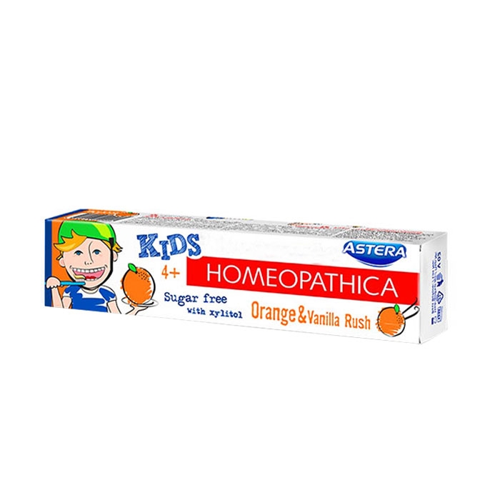 ПАСТА ЗА ЗЪБИ АСТЕРА ХОМЕОПАТИЧНА КИДС 4+ 50 мл. / AROMA ASTERA HOMEOPATHICA KIDS NATURAL TOOTHPASTE