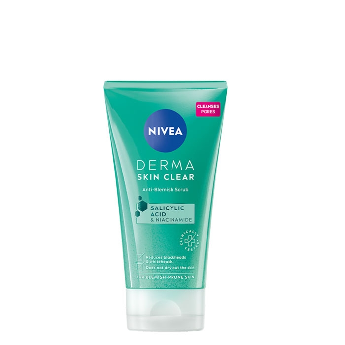 НИВЕА ДЕРМА СКИН КЛИЪР СКРАБ ЗА ЧЕРНИ ТОЧКИ 150 мл. / NIVEA DERMA SKIN CLEAR ANTI-BLEMISH-SCRUB