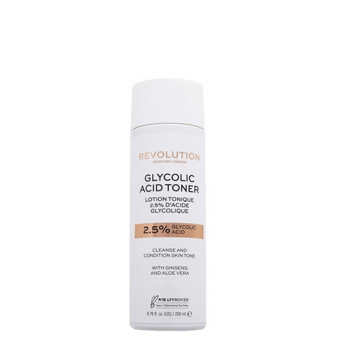 РЕВОЛЮШЪН SKINCARE ТОНИК ЗА ЛИЦЕ GLYCOLIC ACID 2,5% 200 мл. / REVOLUTION SKINCARE GLYCOLIC ACID 2,5% LOTION TONIQUE