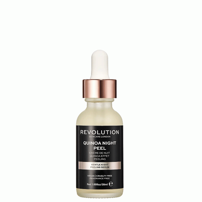 РЕВОЛЮШЪН SKINCARE НОЩЕН СЕРУМ ПИЛИНГ ЗА ЛИЦЕ QUINOA 30 мл. / REVOLUTION SKINCARE QUINOA NIGHT FACE PEELING