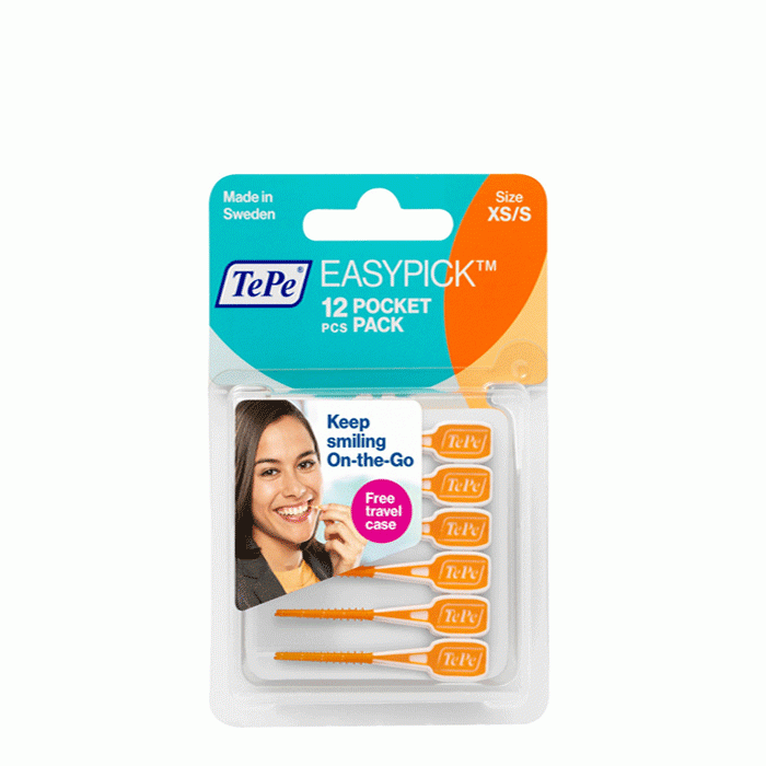 ТЕПЕ ИНТЕРДЕНТАЛНА ЧЕТКА ЗА ЗЪБИ ИЗИ ПИК размер XS / S 12 броя / TEPE EASYPICK EASY CLEANING BETWEEN TEETH size XS / S