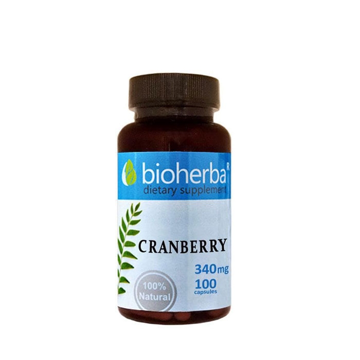 БИОХЕРБА ЧЕРВЕНА БОРОВИНКА капсули 340 мг. 100 броя / BIOHERBA CRANBERRY