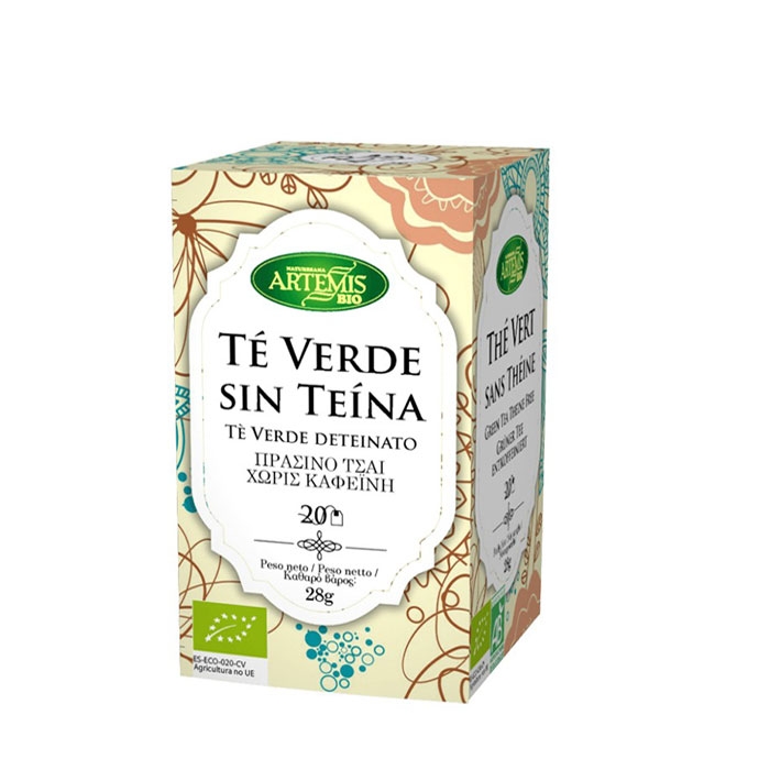 АРТЕМИС БИО ЗЕЛЕН ЧАЙ БЕЗ КОФЕИН филтър 20 броя / ARTEMIS BIO GREEN TEA WITHOUT CAFFEINE