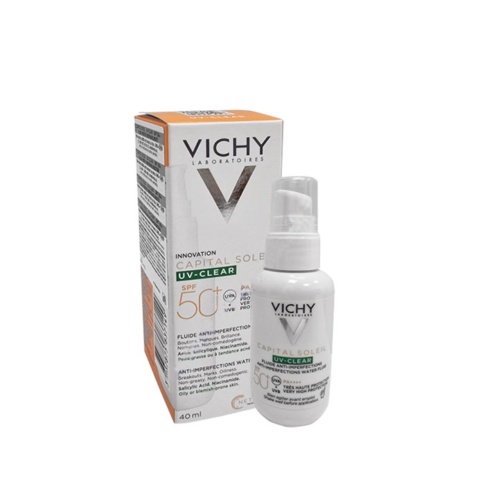 ВИШИ CAPITAL SOLEIL UV CLEAR SPF 50+ ФЛУИД ПРОТИВ НЕСЪВЪРШЕНСТВА 40 мл. / VICHY CAPITAL SOLEIL UV CLEAR FLUID SPF 50+