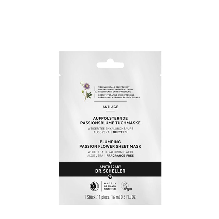 ШЕЛЕР ПОВДИГАЩА АНТИ-ЕЙДЖ МАСКА ЗА ЛИЦЕ С ПАСИФЛОРА 16 мл. / APOTHECARY SCHELLER PLUMPING PASSION FLOWER SHEET MASK