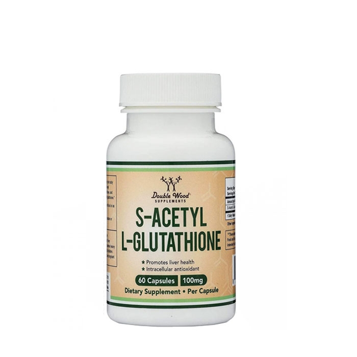 S-АЦЕТИЛ L-ГЛУТАТИОН капсули 60 броя / DOUBLE WOOD S-ACETYL L-GLUTATHIONE