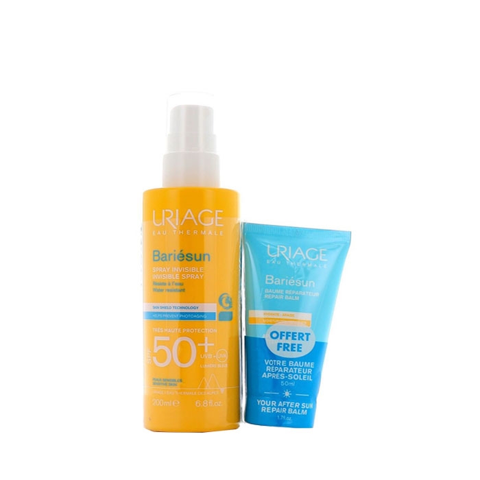 УРИАЖ BARIESUN КОМПЛЕКТ СПРЕЙ ЗА ЛИЦЕ И ТЯЛО SPF50+ 200 мл.+ БАЛСАМ ЗА СЛЕД СЛЪНЦЕ 50 мл. / LABORATORIES URIAGE BARIESUN SET