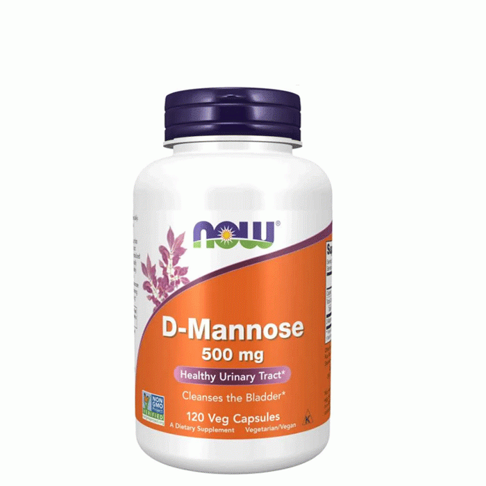 НАУ ФУДС Д-МАНОЗА капсули 500 мг. 120 броя / NOW FOODS D - MANNOSE