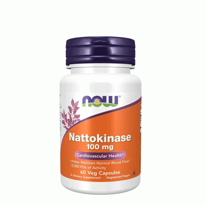 НАУ ФУДС НАТОКИНАЗА капсули 100 мг. 60 броя / NOW FOODS NATTOKINASE