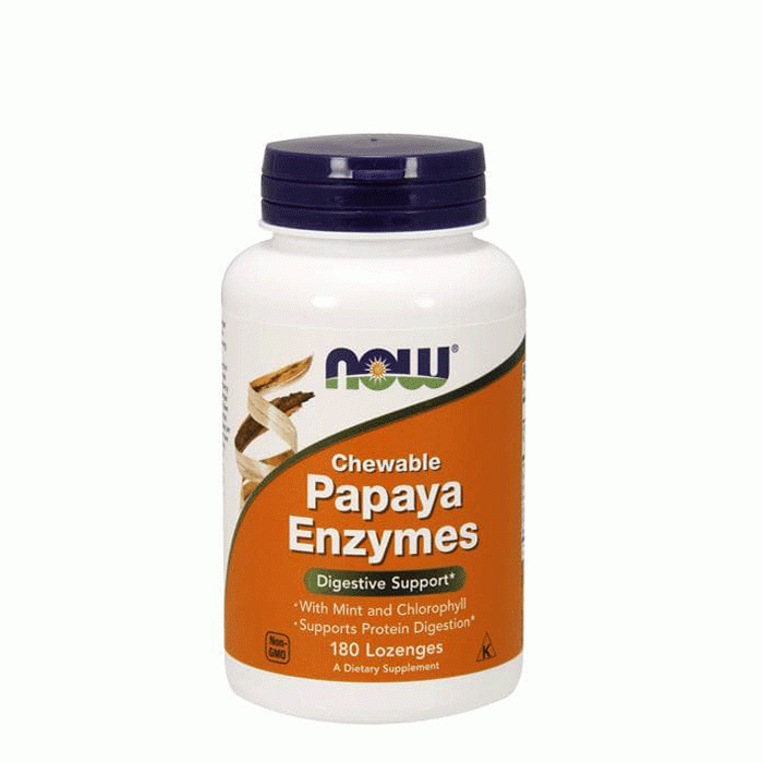 НАУ ФУДС ПАПАЯ ЕНЗИМИ драже 180 броя / NOW FOODS PAPAYA ENZYMES