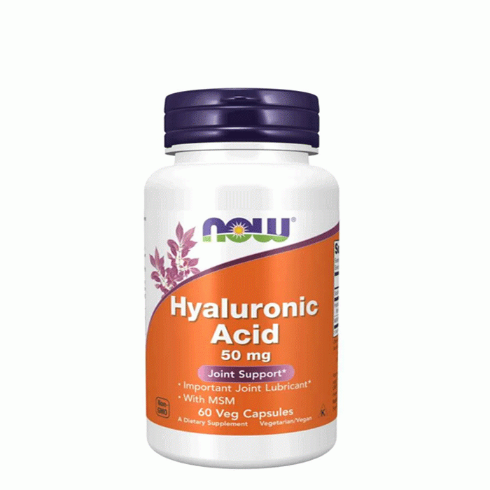 НАУ ФУДС ХИАЛУРОНОВА КИСЕЛИНА / МСМ 60 капсули / NOW FOODS HYALURONIC ACID