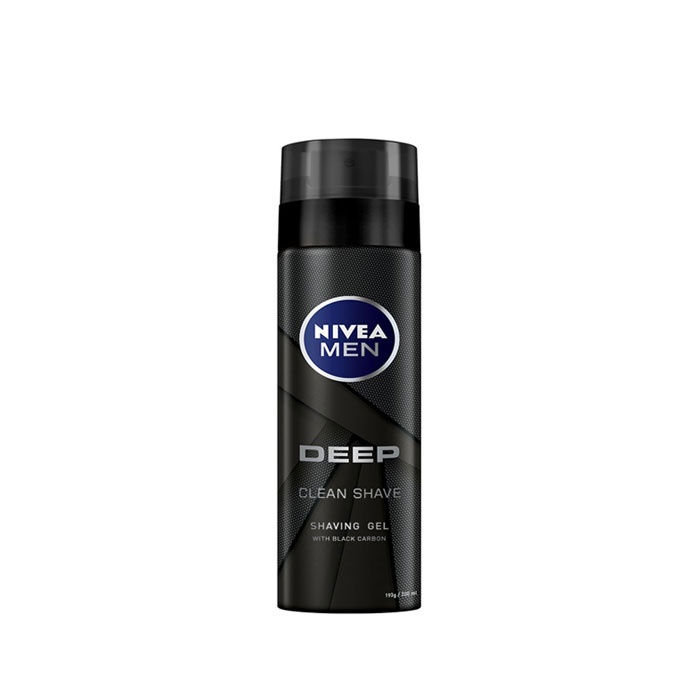 НИВЕА ДИЙП ГЕЛ ЗА БРЪСНЕНЕ 200 мл. / NIVEA MEN DEEP SHAVING GEL WITH BLACK CHARCOAL 200 ml.