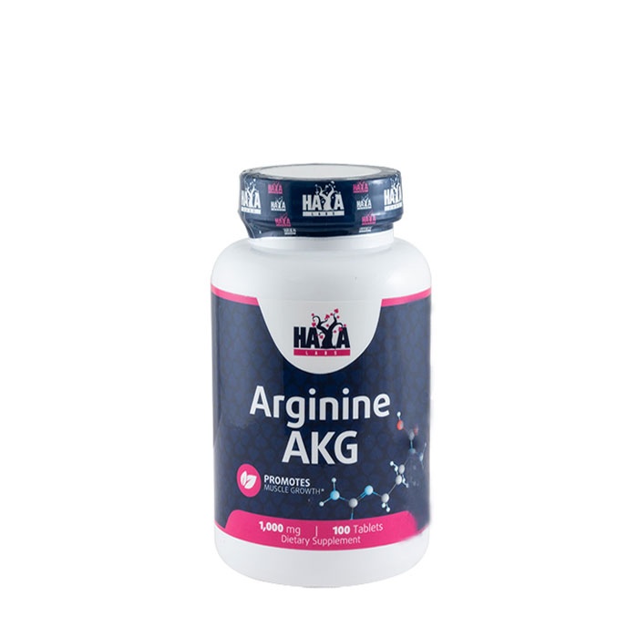 ХАЯ ЛАБС АРГИНИН АЛФА-КЕТОГЛУТАРАТ (AKG) таблетки 1000 мг. 100 броя / HAYA LABS ARGININE AKG (ARGININE ALPHA-KETOGLUTARATE)