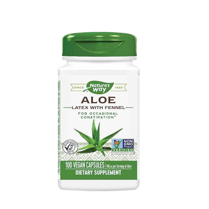 АЛОЕ ЛАТЕКС С КОПЪР капсули 275 мг. 100 броя / NATURE'S WAY ALOE LATEX