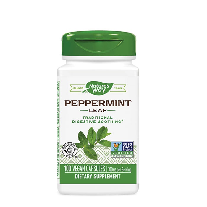 МЕНТА ЛИСТ капсули 350 мг 100 броя / NATURE&#039;S WAY PEPPERMINT LEAVES