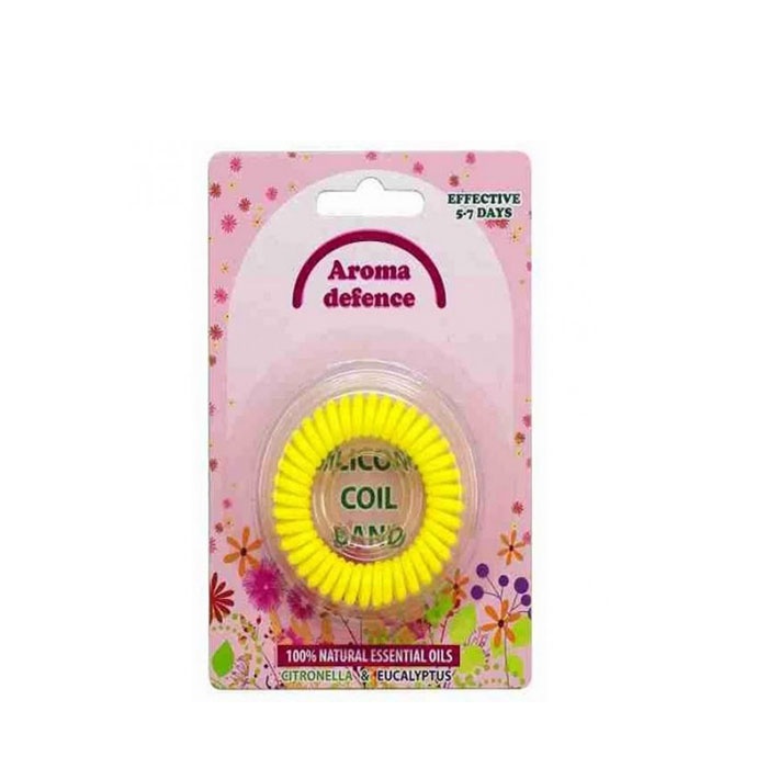 СИЛИКОНОВА ГРИВНА(СПИРАЛА) ПРОТИВ КОМАРИ / AROMA DEFENCE SILICONE COIL BAND WITH CITRONELLA &amp; EUCALIPTUS OILS