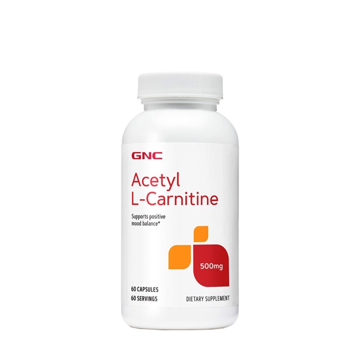 АЦЕТИЛ L-КАРНИТИН капсули 500 мг. 60 броя / GNC ACETYL L - CARNITINE 500