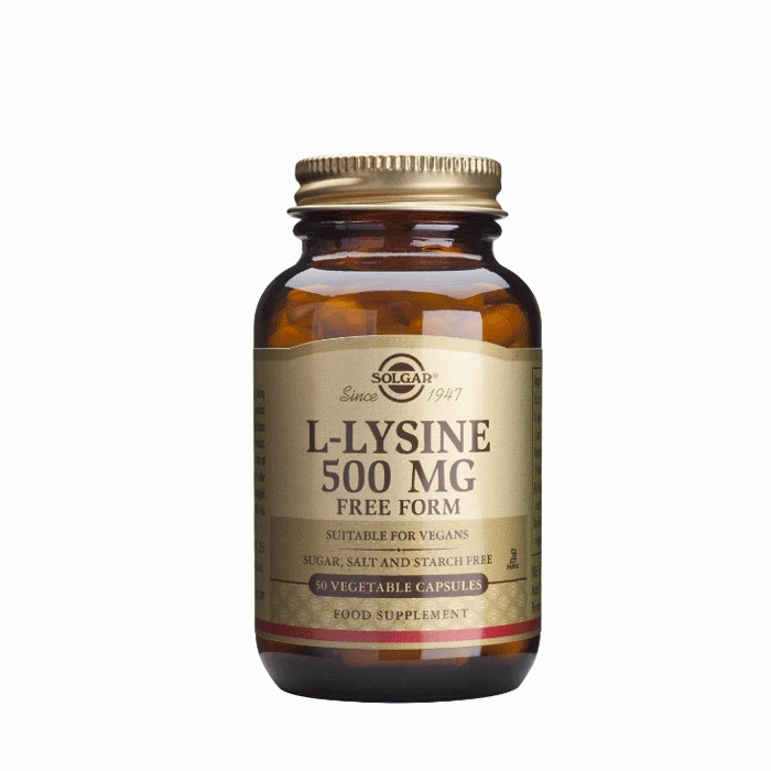СОЛГАР L-ЛИЗИН капсули 500 мг. 50 броя / SOLGAR L-LYSINE | Drugstore BG