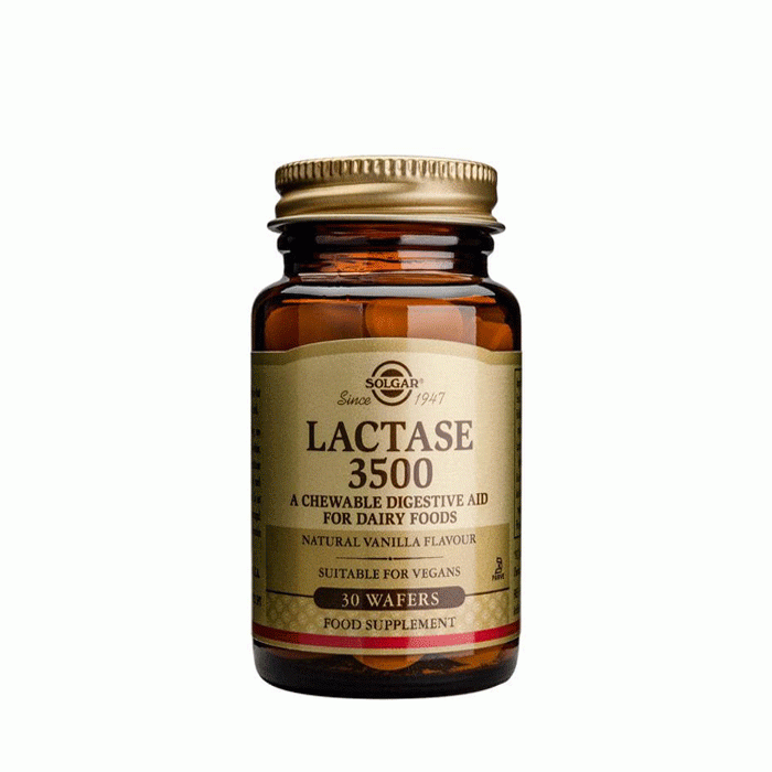 СОЛГАР ЛАКТАЗА дъвчащи таблетки 30 броя / SOLGAR LACTASE