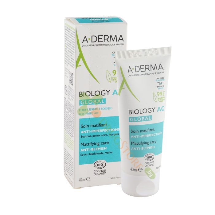 А-ДЕРМА БИОЛОДЖИ AC ГЛОБАЛ МАТИРАЩ КРЕМ СРЕЩУ НЕСЪВЪРШЕНСТВА 40 мл / A-DERMA BIOLOGY AC MATTIFYING CARE ANTI-BLEMISH