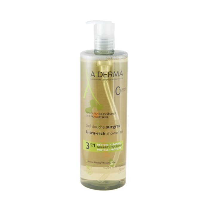 А - ДЕРМА ДУШ ГЕЛ ЗА ЛИЦЕ И ТЯЛО УЛТРА РИЧ 3 в 1 750 мл / A - DERMA ULTRA-RICH 3 in 1 SHOWER GEL