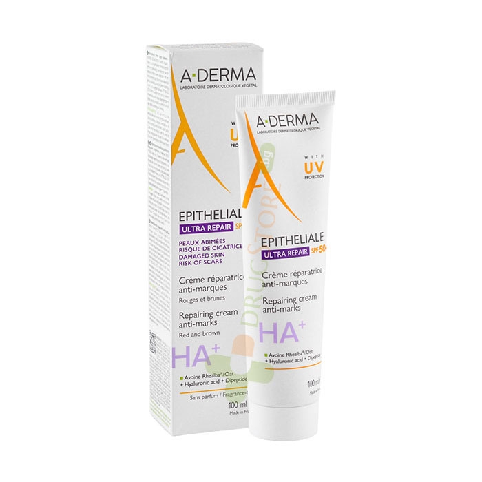 А-ДЕРМА ЕПИТЕЛИАЛ HA+ УЛТРА РИПЕЪР КРЕМ SPF50+ 100 мл / A-DERMA EPITHELIALE HA+ ULTRA REPAIR CREAM SPF50+