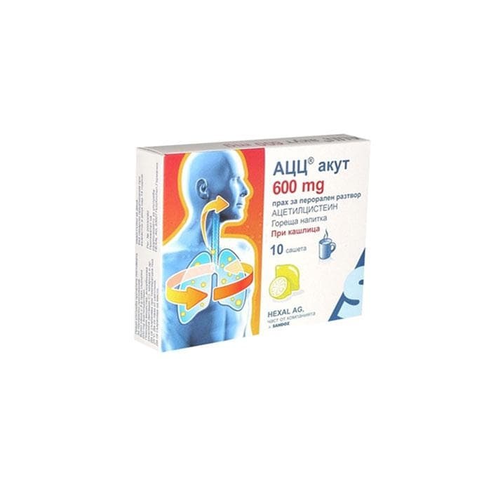 АЦЦ АКУТ HOT DRINK прах 600 мг. 10 броя / ACC HOT DRINK powder 600 mg. 10