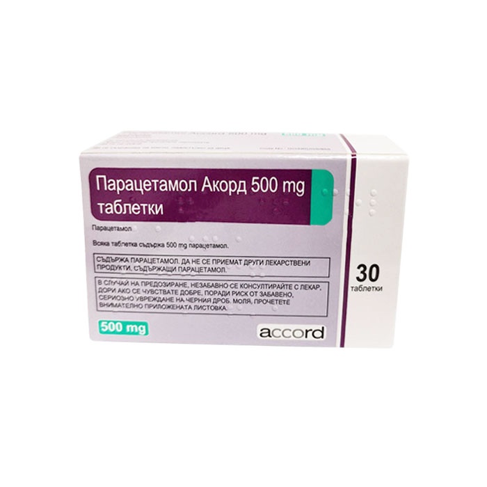 ПАРАЦЕТАМОЛ таблетки 500 мг. 30 броя / ACCORD PARACETAMOL