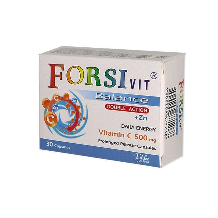 ФОРСИВИТ БАЛАНС ДВОЙНО ДЕЙСТВИЕ + ЦИНК капсули 30 броя / ADDISAN PHARMA FORSIVIT BALANCE DOUBLE ACTION + ZINK