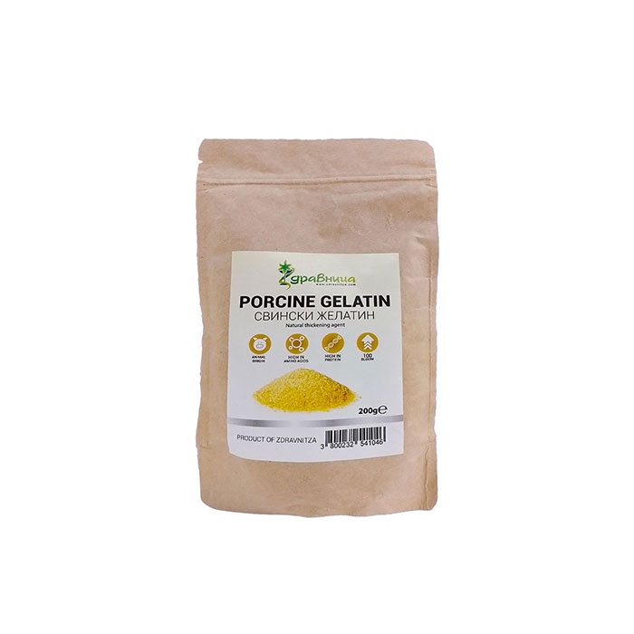 ЗДРАВНИЦА СВИНСКИ ЖЕЛАТИН прах 200 г / ZDRAVNITSA PORK GELATIN POWDER