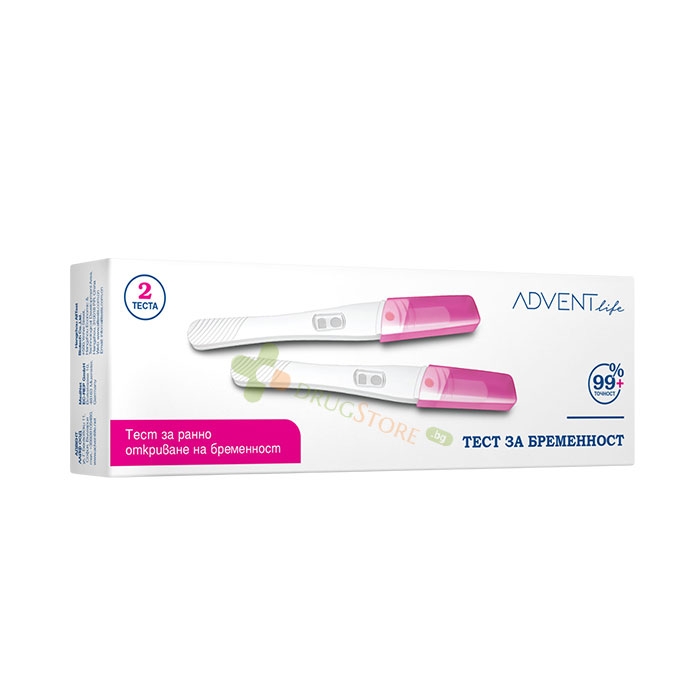 ТЕСТ ЗА РАННО ОТКРИВАНЕ НА БРЕМЕННОСТ 2 броя / ADVENT LIFE MIDSTREAM EARLY PREGNANCY TEST