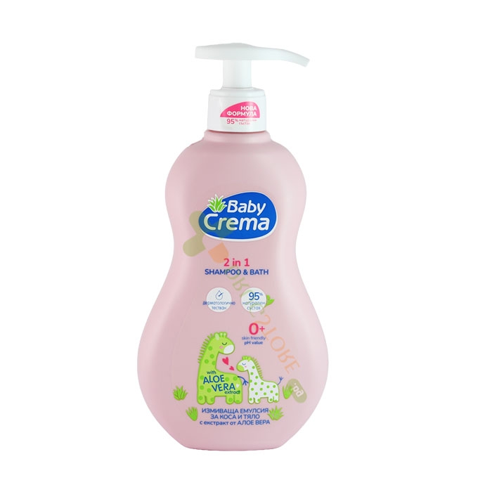 ИЗМИВАЩ ГЕЛ С АЛОЕ ВЕРА 400 мл / BABY CREMA SHAMPOO &amp; BATH WITH ALOE VERA