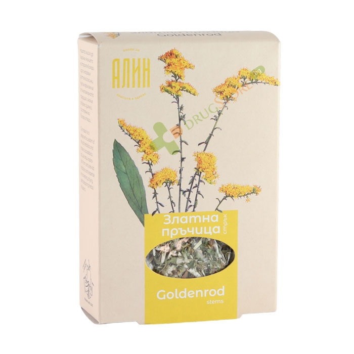 АЛИН ЧАЙ ЗЛАТНА ПРЪЧИЦА СТРЪКОВЕ 50 г / ALIN TEA HERBA SOLIDAGINIS