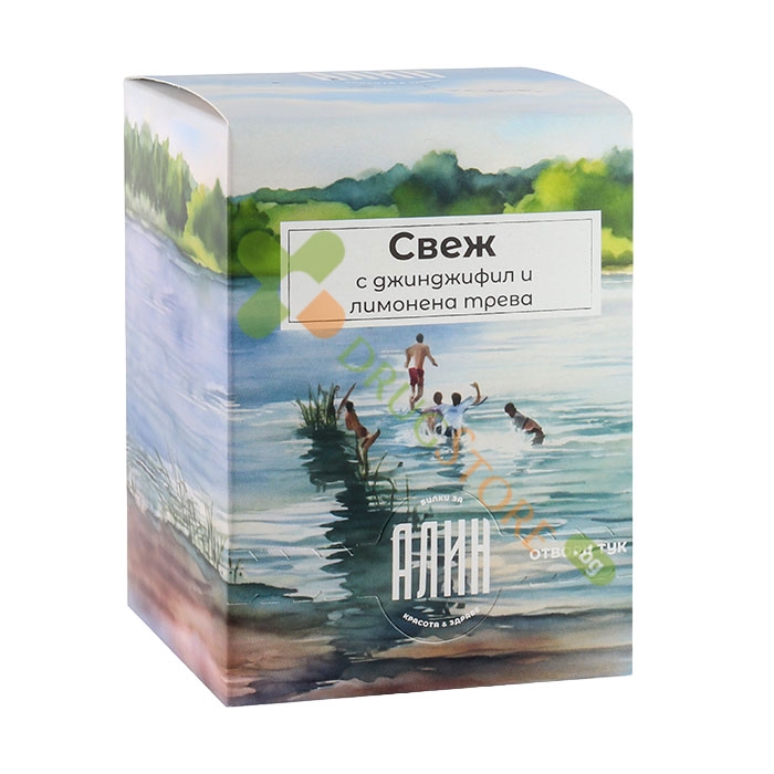 АЛИН СВЕЖ ЧАЙ С ДЖИНДЖИФИЛ И ЛИМОНЕНА ТРЕВА филтър 20 броя / ALIN FRESH TEA WITH GINGER AND LEMONGRASS
