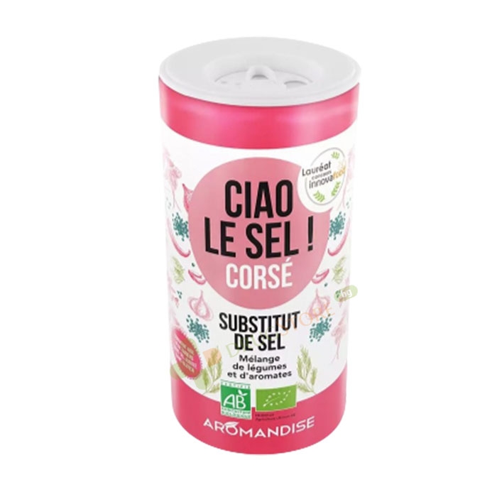 АЛТЕРНАТИВЕН ЗАМЕСТИТЕЛ НА ОБИКНОВЕНАТА СОЛ С НАСИТЕН ВКУС 70 г / AROMANDISE ALTERNATIVE SUBSTITUTE TO SALT WITH A RICH FLAVOR